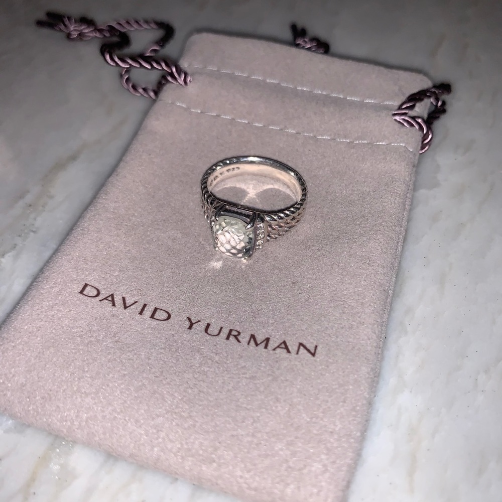 Petite Wheaton Ring with Prasiolite and Diamonds